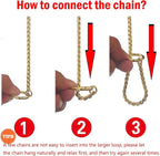 Heavy Duty Dog Choke Collar Slip Dog P Chain Snake Collar Plating Anti-Rust Dog Training Collars for Small Large Dogs Black/Gold/Silver/Rose Gold 15.5in-29.5in (19.5in, Gold)