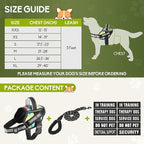Service Dog Vest Harness and Leash Set, Animire in Training Dog Harness with 10 Dog Patches, Reflective Dog Leash with Soft Handle for Small, Medium, Large, and Extra-Large Dogs (Multi-Colored,XL)