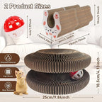 Accordion Magic Organ Cat Scratcher Toys for Indoor Cats,Foldable Cardboard Cat Scratcher Kitty Toy with Bell Balls Interactive Relieve Boredom and Exercise
