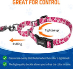 Kazazoo Martingale Collar for Dogs with Quick Release Buckle Adjustable Soft Durable Dog Collar for Small Medium Large No Pull Training Dog Collars-Hot Pink S
