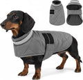 KAMA BRIDAL Dog Winter Coat Warm Padded Puppy Jacket Windproof Water Resistant Clothes for Small Medium Large Pets Christmas Sweater Outfit Vest(Grey, S)