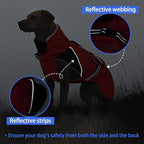 MIGOHI Dog Winter Coat - Reflective Medium Dog Snow Jacket with Thick Turtleneck,Windproof Pet Fleece Vest, Cold Weather Coat for Medium Dogs, Snowproof for Hiking,Camping,L,RedBlack