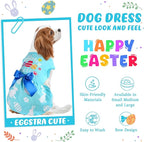 Dog Easter Outfit Cute Happy Easter Day Dog Dress Bunny Eggs Easter Dog Cat Clothes Pink Tulle Pet Doggie Apparel Outfit with Bowknot for Small Dogs Puppy Cat Girl Costume