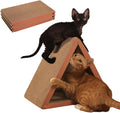 Cat Scratcher Cat Scratching Board - Foldable - Triangle, 6 Usable Sides Scratchers for Indoor Cats, Vertical Cat Scratch Pads(Pack of 3)