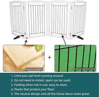 Dog Fence Indoor,Dog Gate Indoor for Doorway pet gate -4-Panel Freestanding, Hallways, House or Stairs -80x32-Inch Retractable Foldable Expandable Wood Pet by SFJC (White)