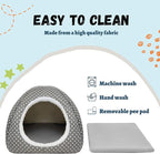 Rabbit Hideout Large Bunny Bed Washable Rabbit House and Hideout Fleece Guinea Pig Hiding Hut for Indoor Bunnies Small Animal Hideaway