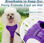 BARKBAY Dog Harness No Pull with ID Tag Pocket - Heavy Duty, Reflective, Easy Control for Large Dogs(Purple,XS)