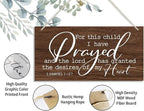 1 Samuel 1:27- For This Child I Have Prayed Inspirational Quote Wood Decor Sign, Bible Verses Decor Signs, Hanging Printed Wooden Plaque Decor, Gift for Nursery Girls Boys Room Decor 12x6 inch
