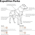 Hurtta Expedition Parka, Winter Dog Coat, BlackBerry, 8 in
