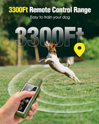 Dog Training Collar - 3300Ft Dog Shock Collar with Remote Control for Small Medium Large Dogs, LED Light IPX7 Waterproof Electric Collar with Beep Vibration Shock & Safety Lock
