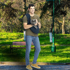 CUBY Dog and Cat Sling Carrier - Hands Free Reversible Pet Papoose Bag - Soft Pouch and Tote Design - Suitable for Puppy, Small Dogs Cats Outdoor