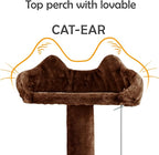Yaheetech 57 inches Cat Tree for Indoor Cats, Multi-Level Cat Tower w/ 3 Perches, 2 Cat Condos, 2 Hanging Balls and Scratching Posts, Brown