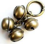 Dog Collar Bell for Pet Tracking 2 Strings in 8 Pieces Pet Bells for Collar Loud Brass Cat Bells for Collar with Key Rings Vintage Bronze Jingle Bells for Doorbell Potty Training