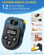 ABBIDOT Shock Collar for Dogs, 4500FT Dog Training Collar with Remote，IPX7 Waterproof Rating，6 Training Modes (Beep, Vibration, Safe Shock), Enhanced Night Light, Rechargeable E-Collar （10-130 lbs）