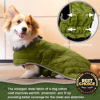 Fragralley Dog Winter Coat, Waterproof Windproof Reflective Fleece Jacket with Harness Hole, Warm Snow Vest for Small Medium Large Dogs, Ideal Gifts