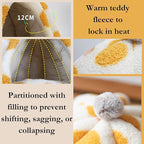 Cat Polka Dot Yurt Bed, Plush Warm Semi-Enclosed Cave Hideaway, Soft Comfy House for Indoor Kitten (Orange,Medium)