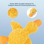 Best Pet Supplies Interactive Squeaky Dog Chew Toy, Ideal Dog Toys for Chewers, Small, Medium & Large Dogs, and Fetch Lovers - Ducky Doodle (Yellow), Small