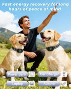 Rechargeable Dog Shock Collar with Remote – 4500FT Voice, Beep, Vibration, Static & LED Training Modes, Waterproof E Collar for Small Medium Large Dogs