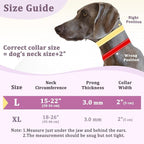 Mayerzon Prong Collar for Large Medium Dogs, Patented Reflective Pinch Collar with Metal Buckle, No Pull Adjustable Hidden Covered Dog Walking Training for Pitbull German Shepherd Doberman(Purple, L)
