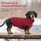 ASENKU Dog Winter Coat - Waterproof Windproof Dog Jacket, Warm Snowproof Doggie Puffer Vest for Cold Weather, Lightweight Snow Coats for Small Medium Large Dogs (3XL, Red)