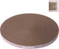 10 Inch Round Cat Scratcher Pad - 3/5 Inch Thick Compressed Cardboard Refill for Indoor Cats, Standalone Scratching Board to Protect Home Furniture & Satisfy Feline Scratching Instinct (1 PCS)