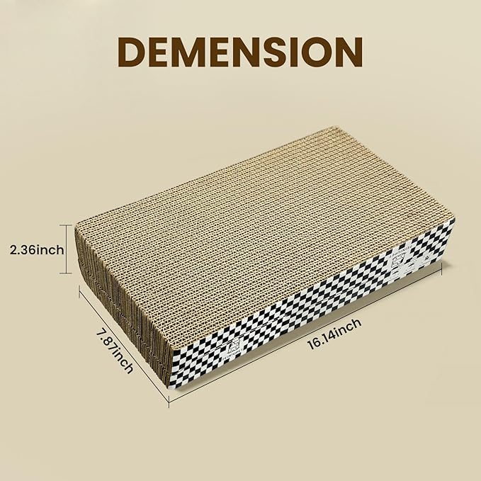 Cat Scratching Board, 2 Packs Corrugate Cat Scratcher for Indoor Cats, Cat Scratch Pad with Double-Sided Usability