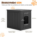 Fancyango Outdoor & Indoor Dog House for Weatherproof and Stylish Furniture, Dog House Outdoor, Multi - Use for Small and Medium Dogs (Classic Black, 22.8" L × 17.7" W × 21.7" H)