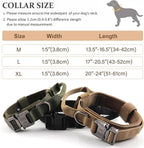 Tactical Dog Collar, Adjustable Military Training Nylon Dog Collar with Control Handle and Heavy Quick-Release Metal Buckle for Small Medium Large Dogs, Black M