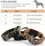 Tactical Dog Collar, Adjustable Military Training Nylon Dog Collar with Control Handle and Heavy Quick-Release Metal Buckle for Small Medium Large Dogs, Red XL