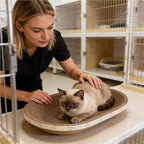 Càt Scràtcher Cardboard, Raised Edge Design, 1 Piece, Large Cat Scratcher Cardboard, Oval Indoor Cat Scratcher Bed, Blends with Home Decor, for Small Large Kitten Play Sleep Outdoor Home Living Room