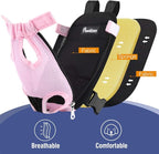 Pawaboo Pet Carrier Backpack, Adjustable Pet Front Cat Dog Carrier Backpack Travel Bag, Legs Out, Easy-Fit for Traveling Hiking Camping for Small Medium Dogs Cats Puppies, Large, Pink