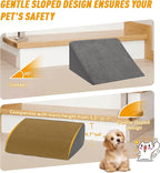 40D Dog Ramp for Stairs for Small & Senior Dogs and Cats – Non-Slip Stair Ramp for Dogs with Gentle Slope, Pet Ramp with Washable Cover & Self-Sticky Pads for Safe Climbing Easy Install(Grey, 5 Pack)