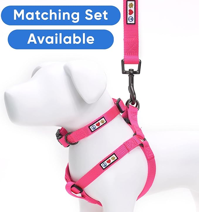 Pawtitas Solid Step-in Dog Harness – Adjustable No-Pull Vest for Puppies to Seniors, Safe & Comfortable S Pink