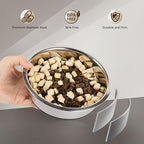 Dog Bowls Durable Heavy Duty Stainless Steel Dog Bowls Non-Slip Basic Bowl for Dogs with Rubber Base (2 Pack, 3 Cups)