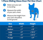 PetSafe Sliding Glass Pet Door - No-Cut DIY Install Doggy Door for Renters - Aluminum Frame - Adjustable Height 75 7/8" to 80 11/16" - Ideal for Medium Dogs Up to 40 lb - White