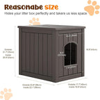 Fancyango Outdoor & Indoor Dog House for Weatherproof and Stylish Furniture, Dog House Outdoor Indoor, Multi - Use for Small and Medium Dogs (Deep Grey, 22.8" L × 17.7" W × 21.7" H)