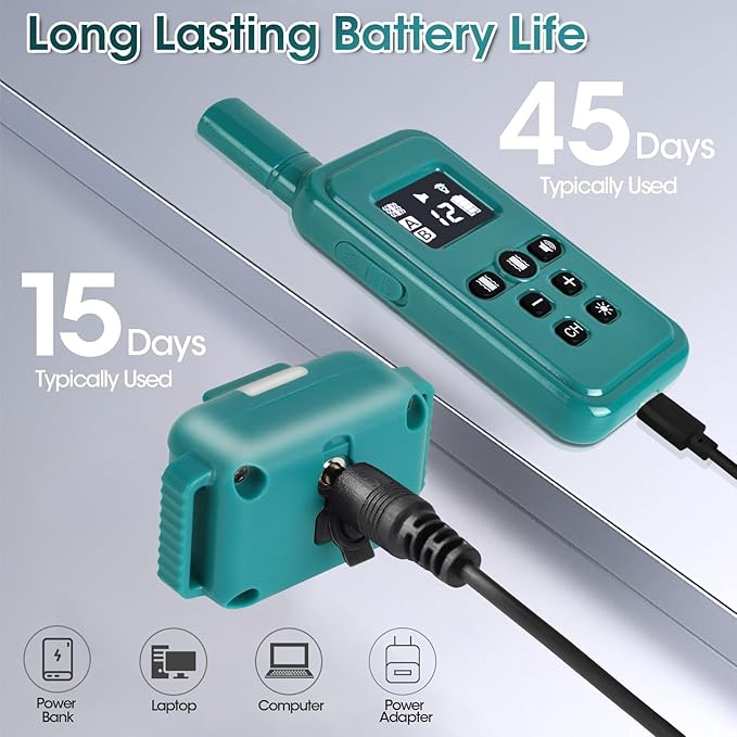 Smallest No Shock Dog Training Collar for Small Dogs 5-15lbs, Lightest Dog Vibration Collar with Controller 2000FT, Beep and Vibrate Only, Safety Lock,No Prongs,Cyan