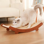 Sisal Cat Scratcher Bed Shaped U, Beech Wood Cat Scratching Pad Indoor cat Toy,Durable Cat Scratcher,Wooden Cat Furniture Protector, Large Cats Scratcher Lounge,Clawing and Play