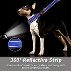 Martingale No Pull Dog Collar for Large Medium Small Dogs, Heavy Duty Nylon Reflective Adjustable Anti Pull Slip Collar with Buckle for Training Walking S Dark Blue