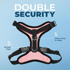 Voyager Step-in Pet Harness - All Weather Mesh, Adjustable Step in Harness for Cats and Dogs by Best Pet Supplies - Pink/Black Trim, XS