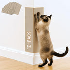 Cat Scratch Mat (5 Pack), 23.6’’ x 11.8’’ Wall Corner Scratcher, Versatile Self-Adhesive Replacement Easy Use for Cat Trees, Wall Furniture, Scratching Posts, and Couch Protection (Beige)