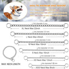 1-Pack Metal Chain Choke Collar for Dogs, Slip Link Training Dog Choker Collar Heavy Duty Puppy Collars for Small Medium Large Big XL Breed Dogs, Silver L