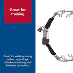 Herm Sprenger - Ultra-Plus Prong Dog Training Collar with ClicLock - Chrome - 2.25 mm x 14" Neck Size, 16" Chain Length