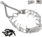 Prong Collar for Dogs - Easy Buckle Prong Collar - 3mm Stainless Steel No Pull Chain Collars - Quick Release Dog Collar - (14 to 20” Neck) Adjustable Dog Training Collars for Large to Medium Size Dogs