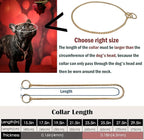 Heavy Duty Dog Choke Collar Slip Dog P Chain Snake Collar Plating Anti-Rust Dog Training Collars for Small Large Dogs Black/Gold/Silver/Rose Gold 15.5in-29.5in (19.5in, Gold)