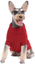 Small Medium Dog Sweater, Soft Breathable Knit Pet Clothes for Spring Transition, Lightweight Red Puppy Outfit for Pomeranian, Yorkie, Pug (Red, L)