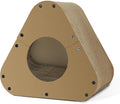 Cat Scratcher House, Cozy Cardboard Design, Safe and Secure for Kittens, Eco-Friendly,Plain Board (Triangles)