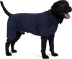 cyeollo Dog Pajamas Thermal Dog Onesie Fleece Dogs Pjs Jumpsuit Stretchable Warm Pet Pajamas for Large Sized Dogs Girl Boy, Navy 3XL