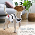 Pet Dog Striped T-Shirt Dogs Cats Cotton Vest Spring Summer Pet Apparel Tee Shirt Suitable for Small and Medium Large Pets French Bulldog Bichon