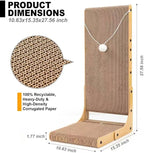 27.6 Inch Cat Scratching Post, Premium L-Shaped Cat Scratcher, Wall-Mounted Scratch Pad for Indoor Cats